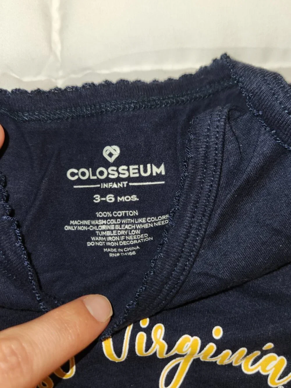 Baby Clothes: 3-6M: 3 x Bodysuits West Virginia University WVU